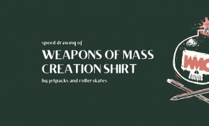 Speed Drawing Video: Jetpacks and Rollerskates WMC7 Graphic Tee