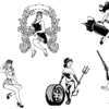 Pin-up Girls Vector Pack