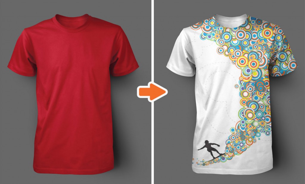 Download Men's Ghosted Crew Neck T Shirt Templates Pack