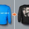 Adobe Photoshop Template Ladies Crew Neck Sweatshirt 2