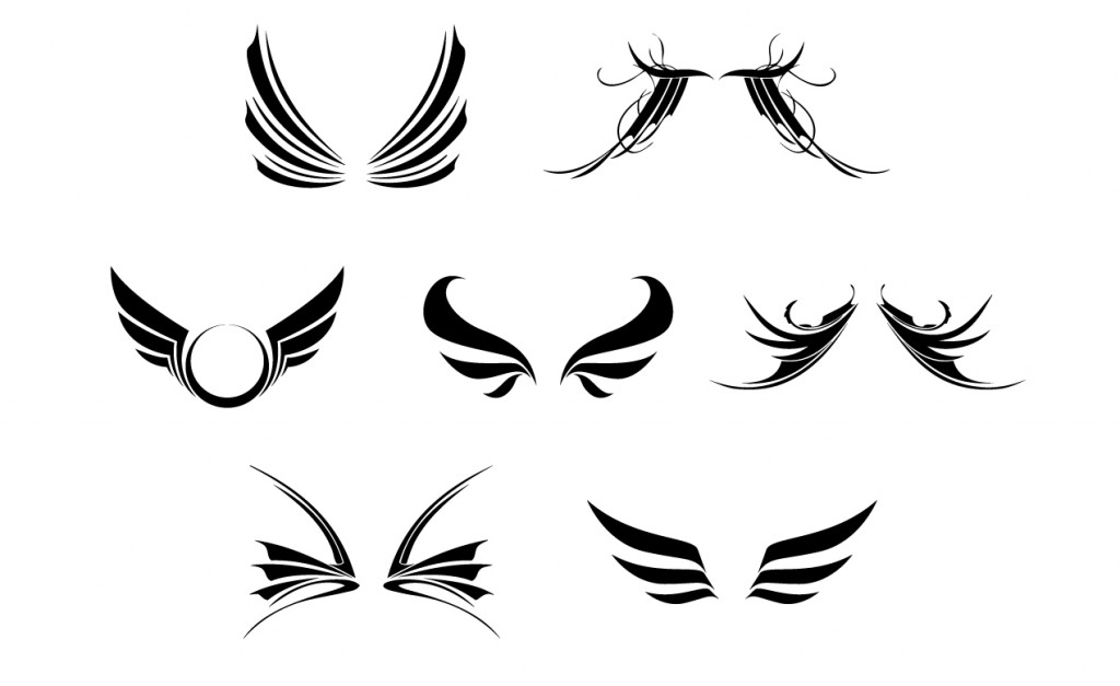 Sharp Winged Vector Wings Vector Pack for Adobe Illustrator